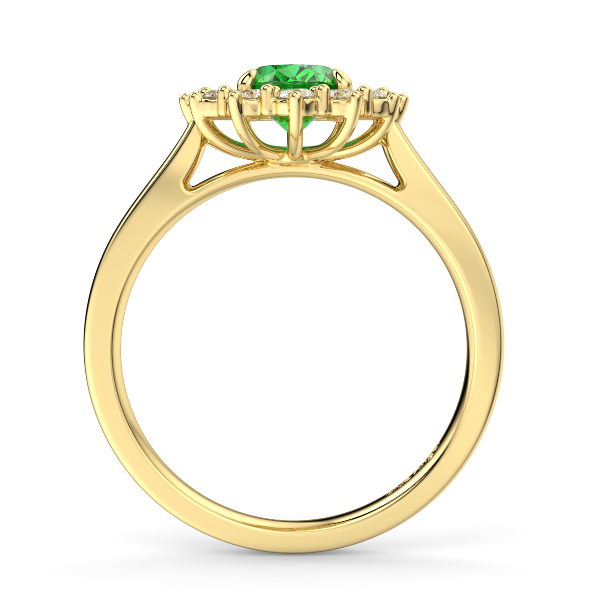 Emerald and Diamond Lady Diana Engagement Ring