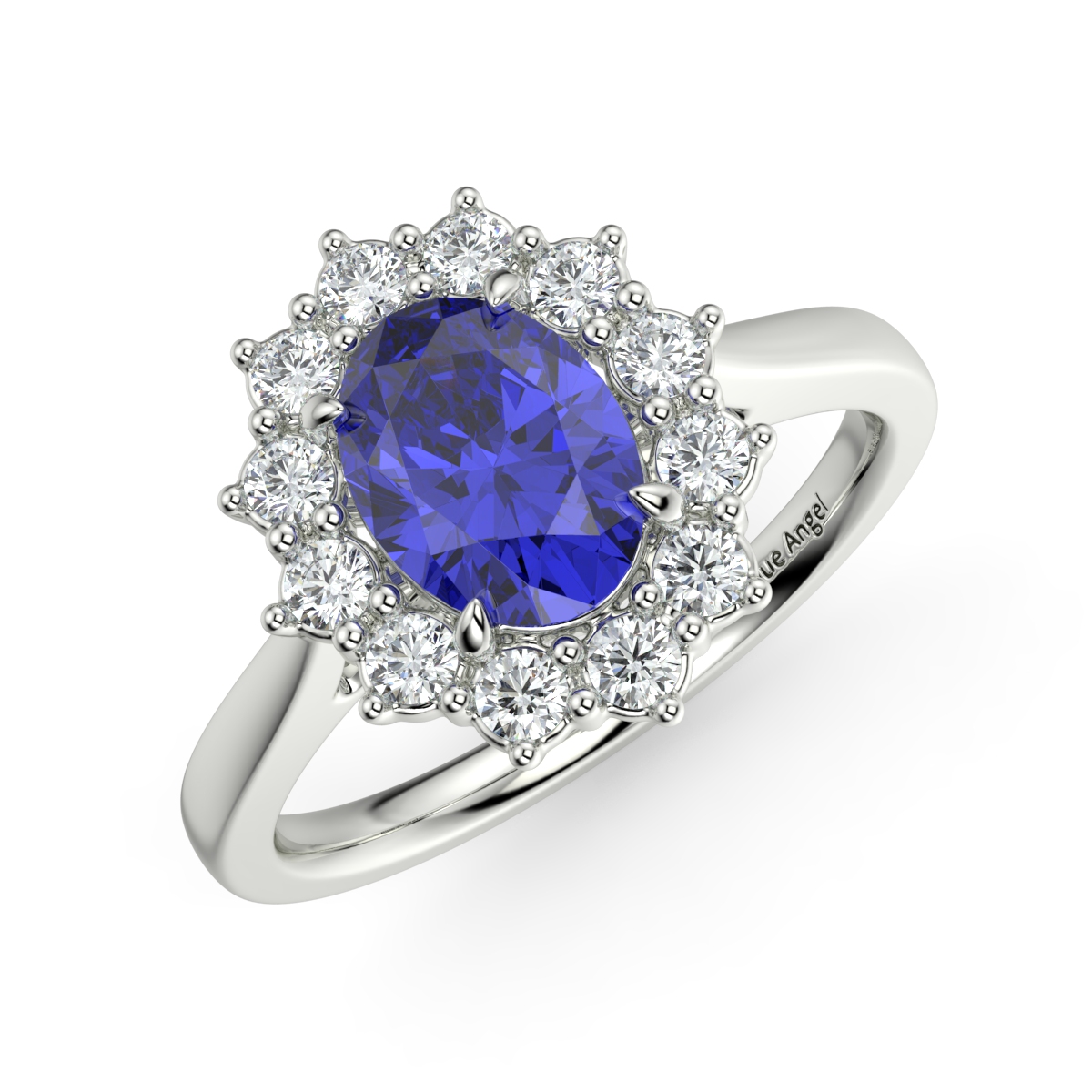 Sapphire and Diamond Lady Diana Engagement Ring