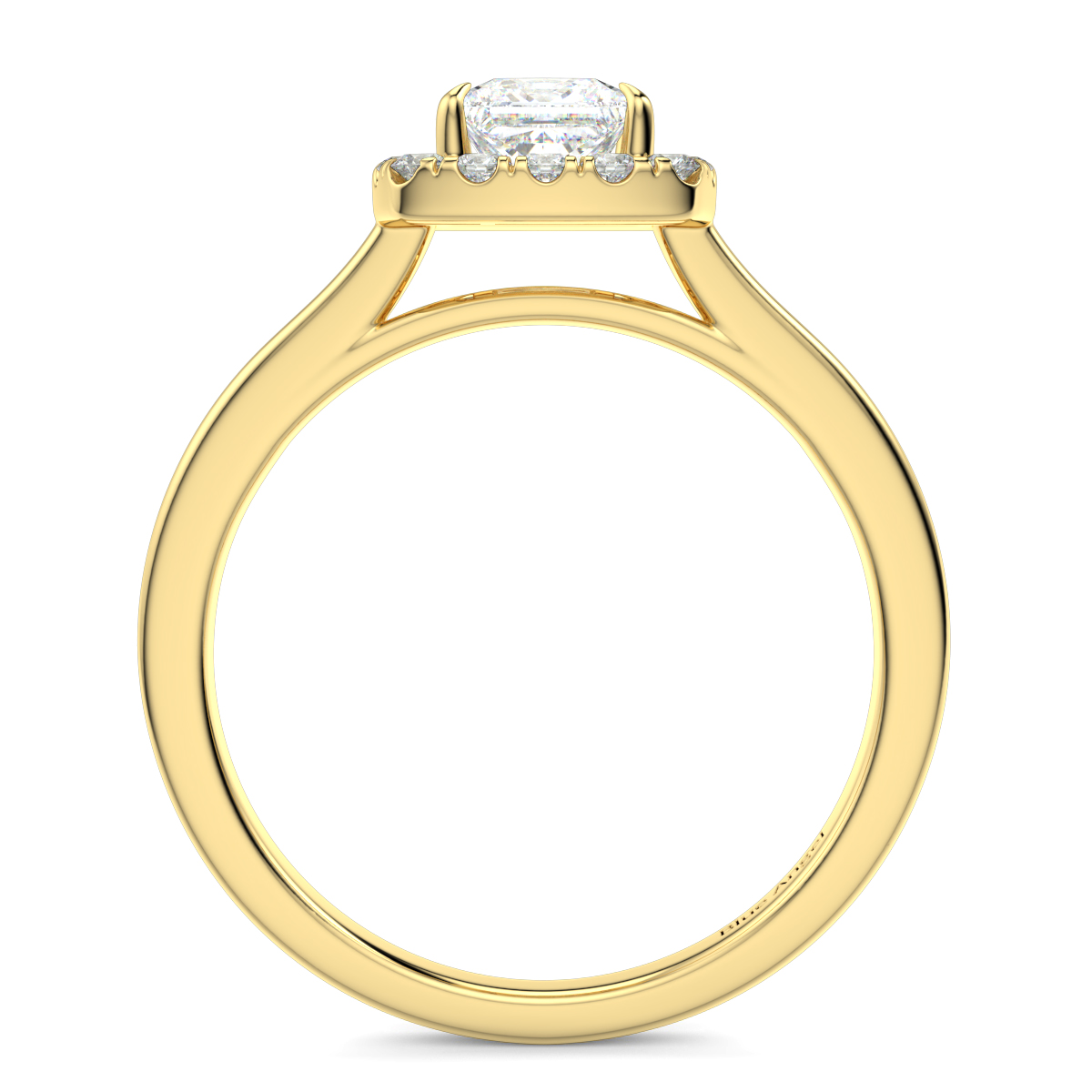 Cushion Diamond Halo Engagement Ring