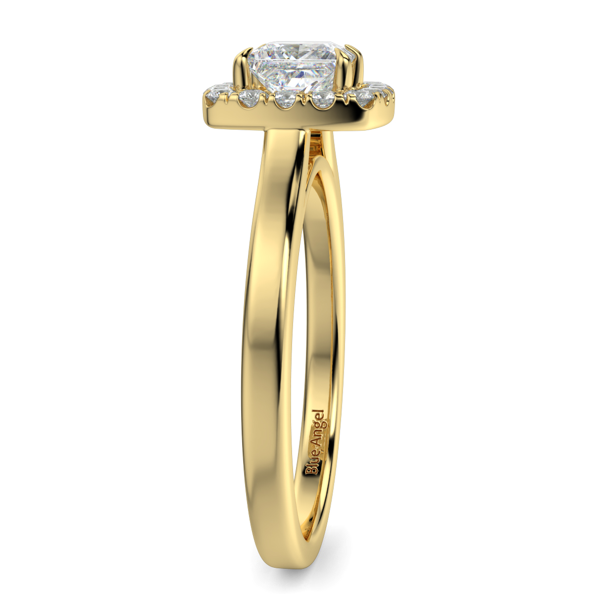 Cushion Diamond Halo Engagement Ring