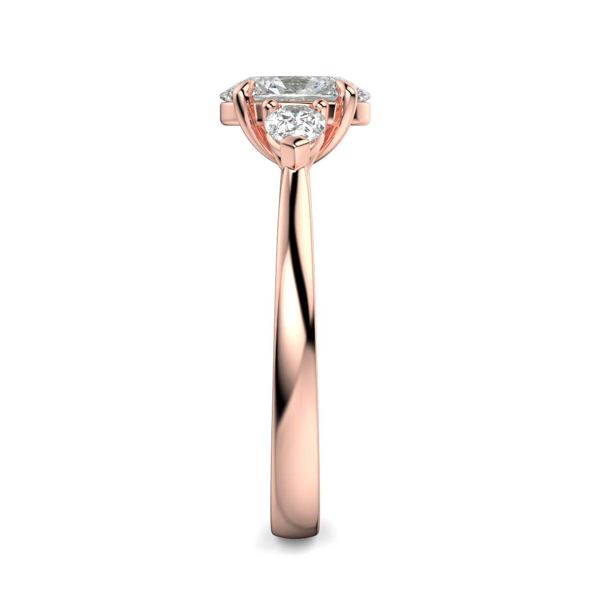 Oval With Pear Trilogy Ring