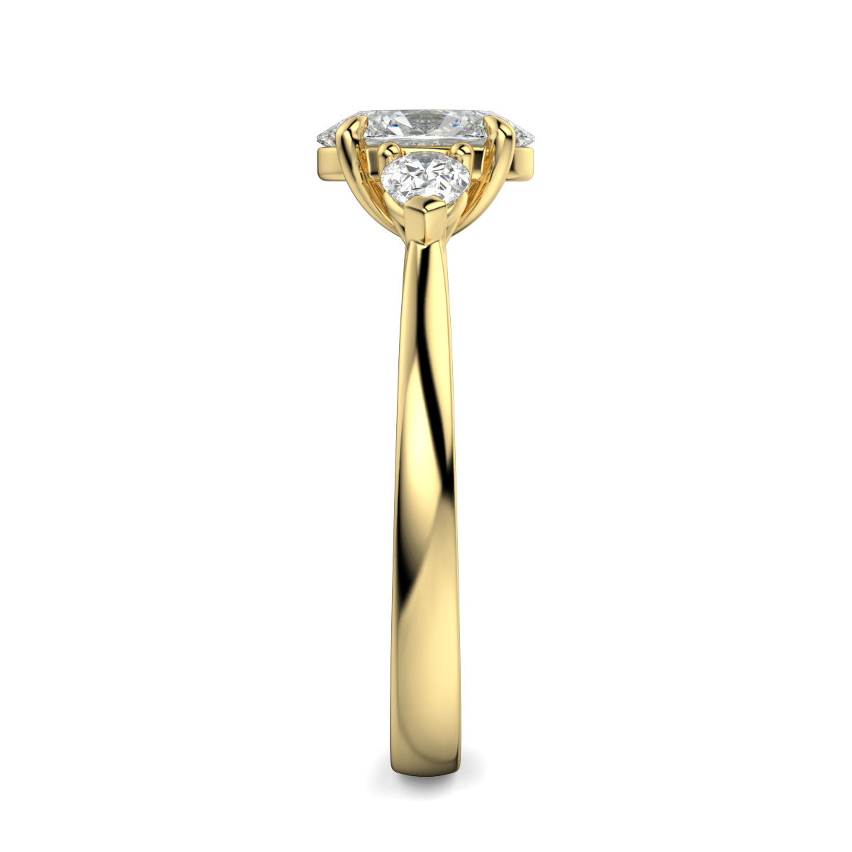 Oval With Pear Trilogy Ring