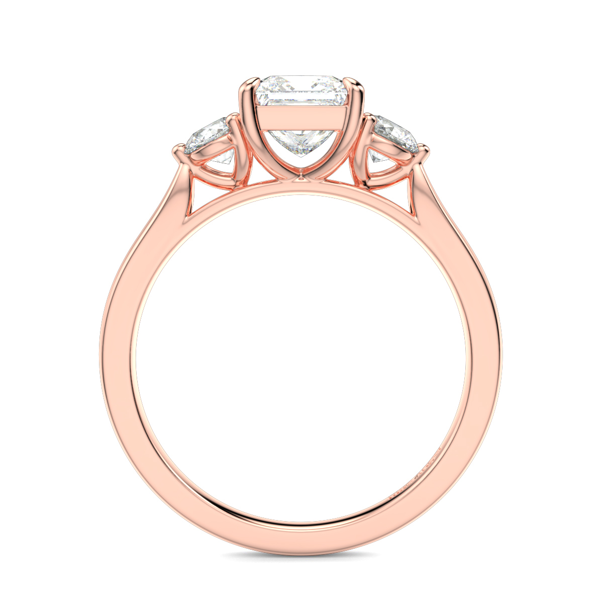 Princess With Round Trilogy Ring
