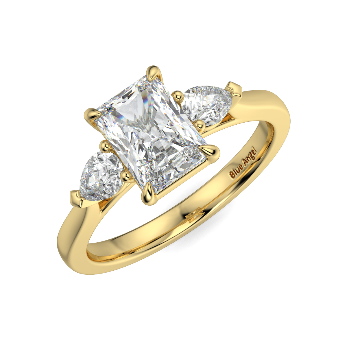Radiant With Pear Trilogy Ring