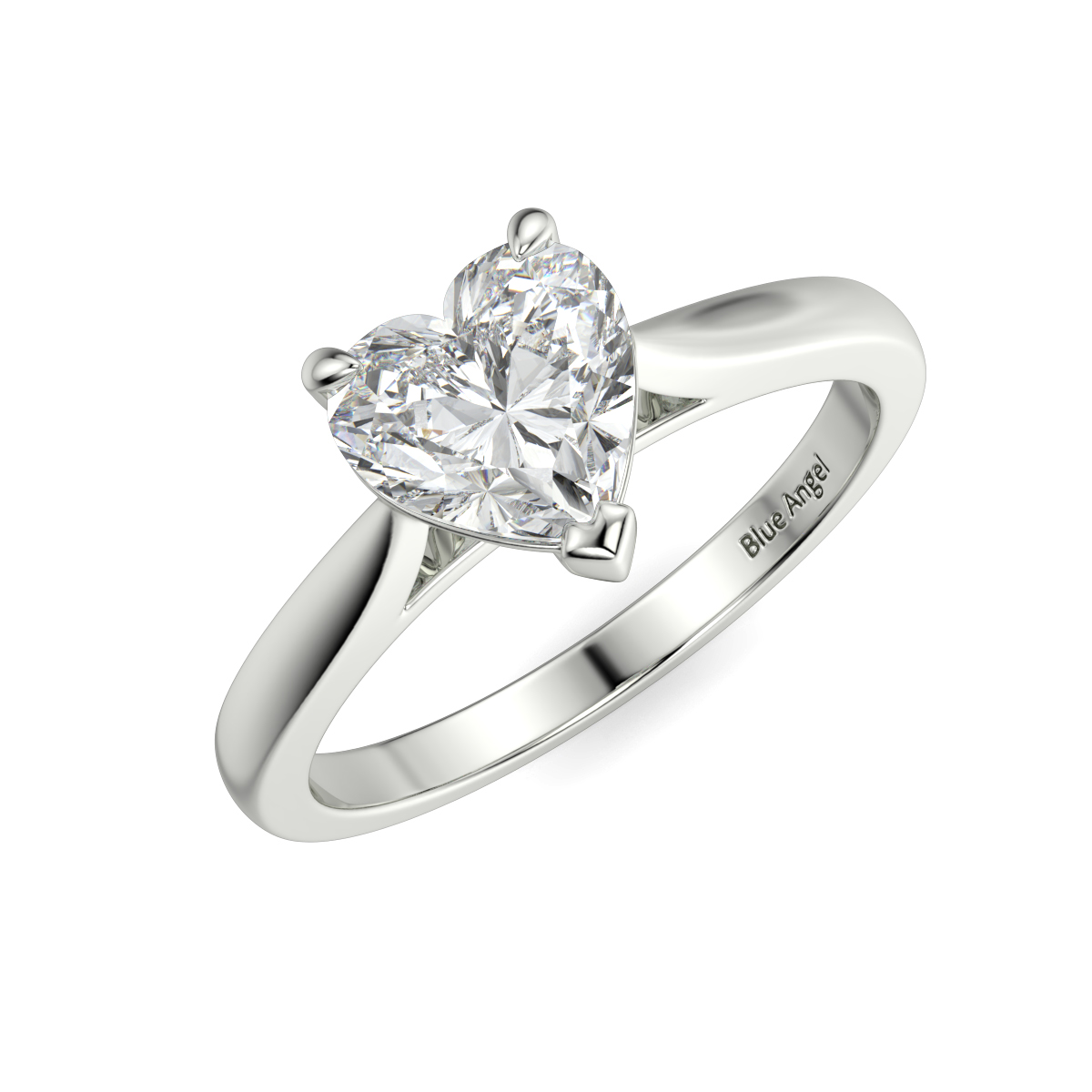 Solitaire Heart Shape Engagement Ring