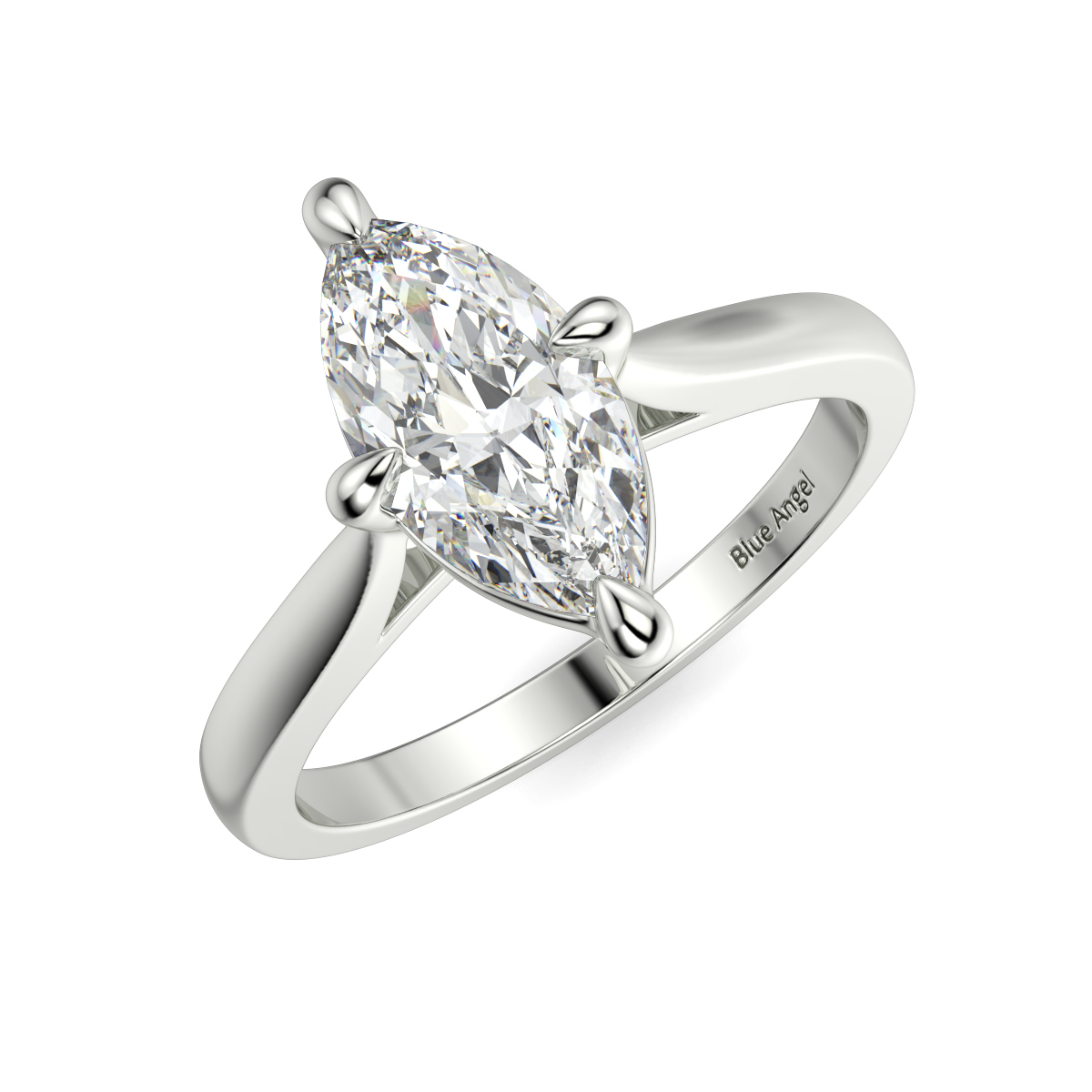 Solitaire Marquise Engagement Ring