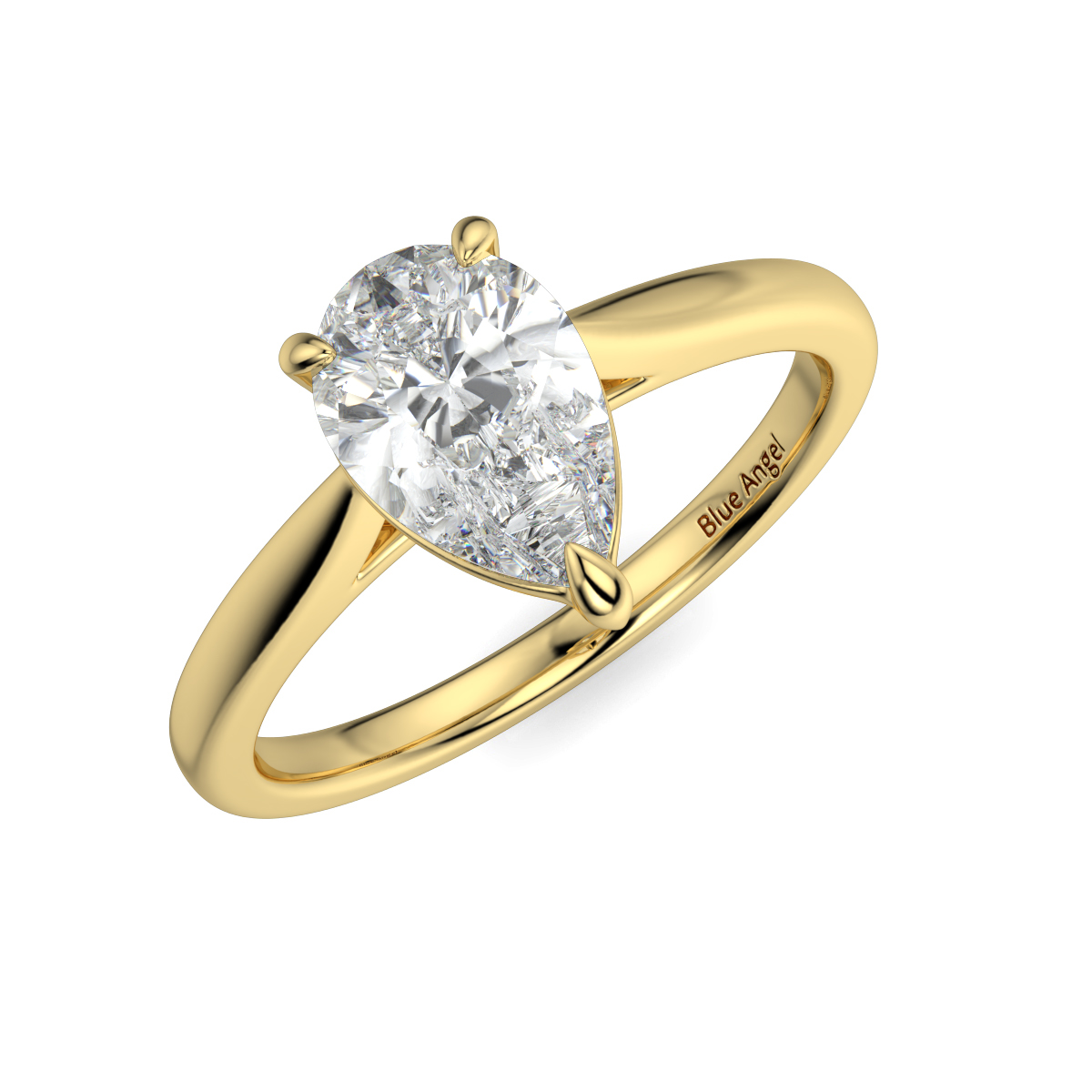 Solitaire Pear Shape Engagement Ring
