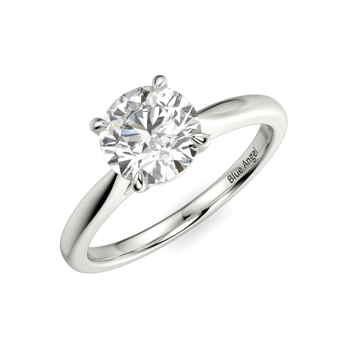 Solitaire Round 4 Claw Engagement Ring