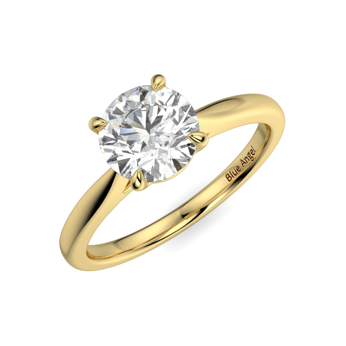 Solitaire Round 4 Claw Engagement Ring
