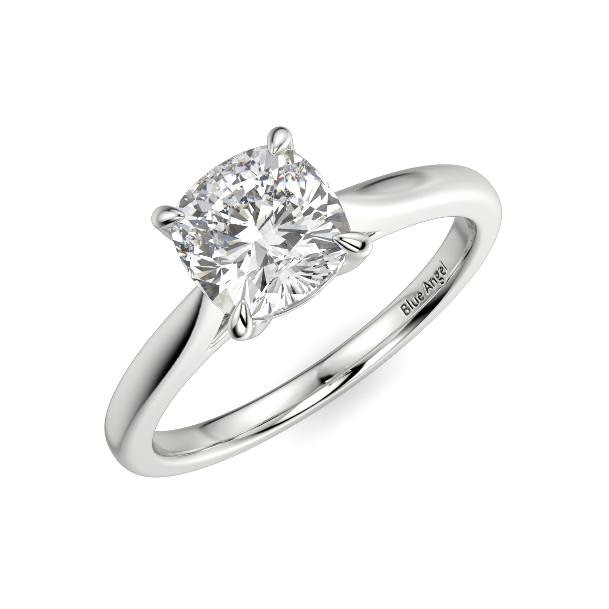 Solitaire Round 4 Claw V Shape Engagement Ring