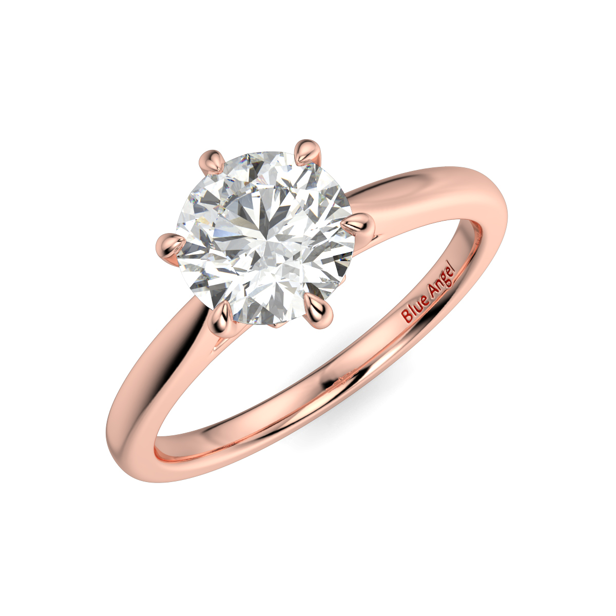 Solitaire Round 6 Claw Engagement Ring